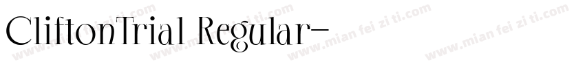 CliftonTrial Regular字体转换